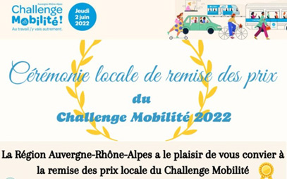 CANTAL'MOUV - Aurillac - Cérémonie locale de remise des prix du Challenge Mobilité 2022